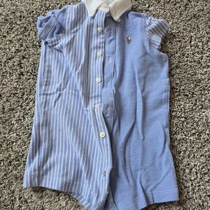 Ralph Lauren Kids Light Blue and White Button-Down Shirt